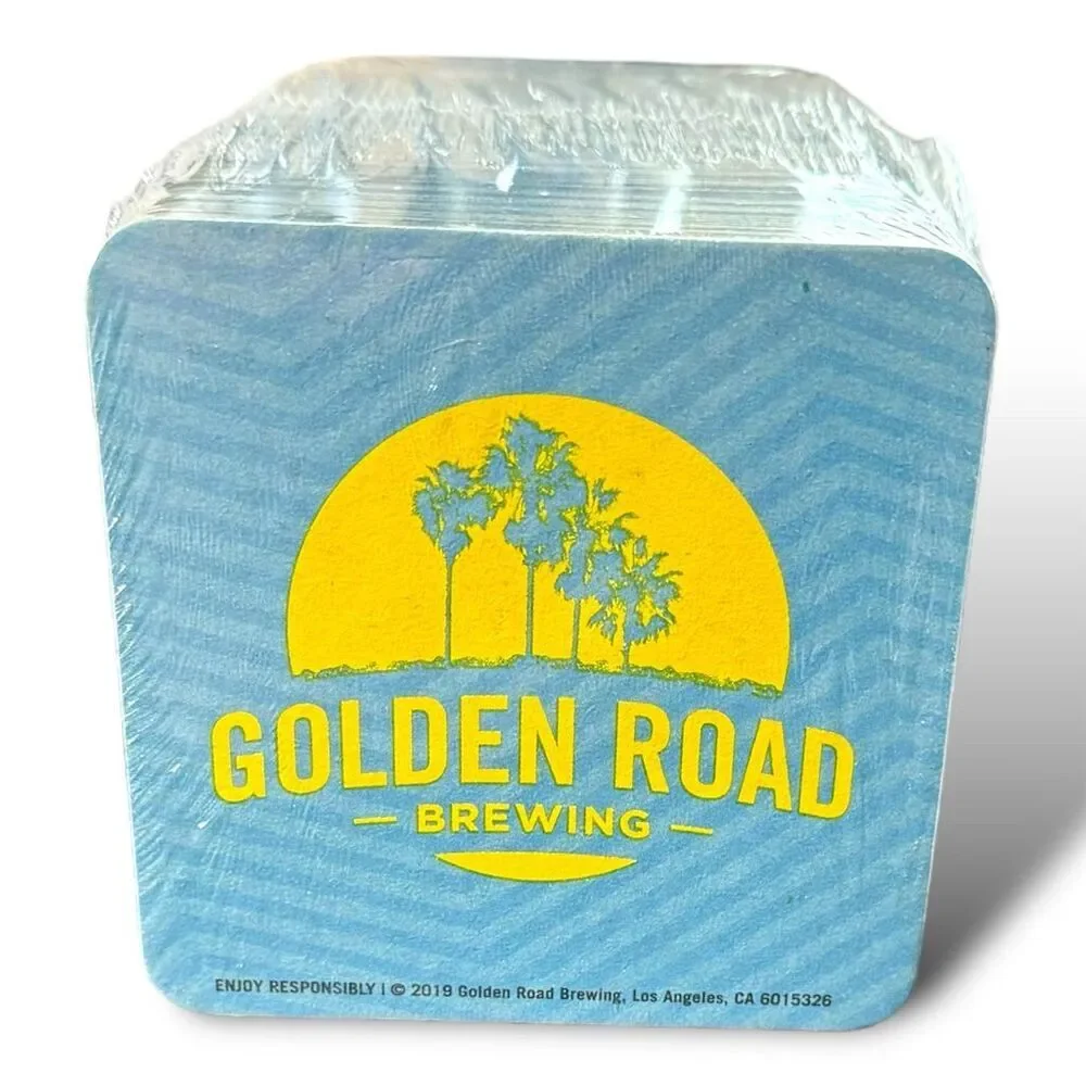 Golden Road Brewing Blue Cardboard Beer Coasters 100